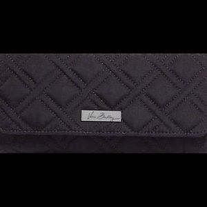 Black Microfiber Vera Bradley Trifold Wallet